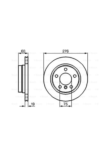 Bmw 3 E46 318i 1.9 1998-2001 Bosch Arka Disk 276mm 2 Adet