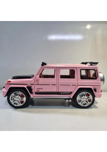 Pembe Jip Mercedes G63 G Class Metal Diecast Model Araç Çek Bırak