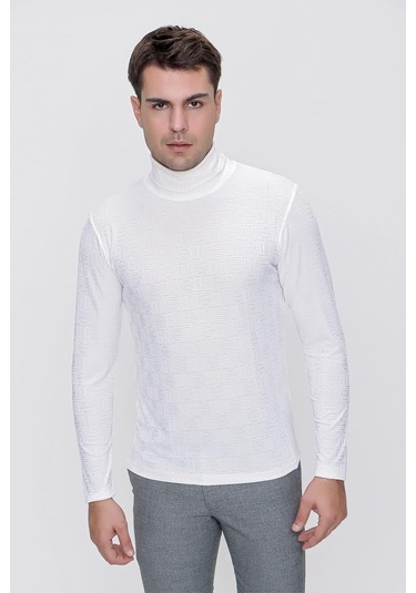 Ts 775 Slim Fit Ekru Basic T-shirt Ekru