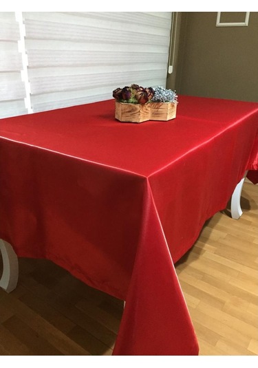Finezza Kristal Monoray Kumaş Kırmızı Masa Örtüsü Dikdörtgen 140