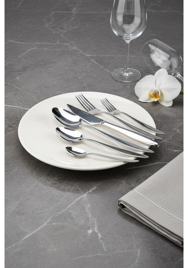 Bernardo Pearl 36 Parça 6 Kişilik Çatal Kaşık Bıçak Takımı GÜmüş