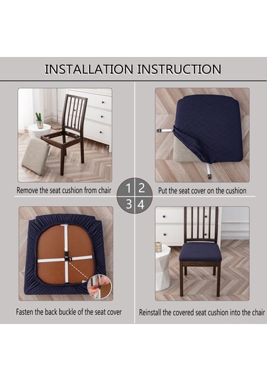 Yaozixa Ev Ve Restoran İçin Çok Amaçlı Mavi Rombus Desenli Sandalye Kılıfı - 36-48x36-48 Cm, Dayanıklı Jacquard Dokuma Pembe