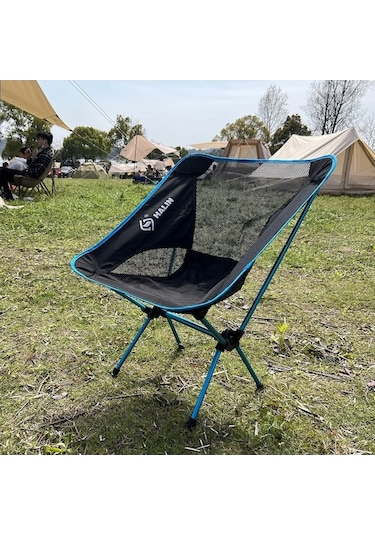 Wondernest Sandalye Oxford Mavisi Kumaş Katlanır Kamp Sandalyesi Hs-334 Halın Gök Direk Arkalığı Alüminyum Alaşımlı 1200d Dayanıklı - Oe Mavi