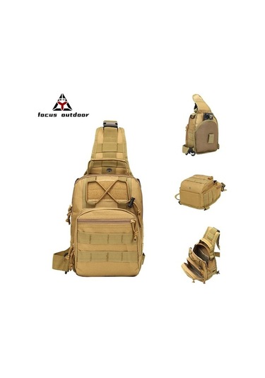 Maoyaya Taktik Göğüs Çantası Açık Kamuflaj Omuz Messenger Çanta Bel Çantası1 Siyah Siyah