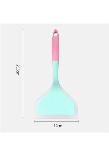 Mavi 1 Adet Turner Kürek Sıcaklığa Dayanıklı Yapışmaz Tava Silikon Spatula Pişirme Gereçler Mutfak Için