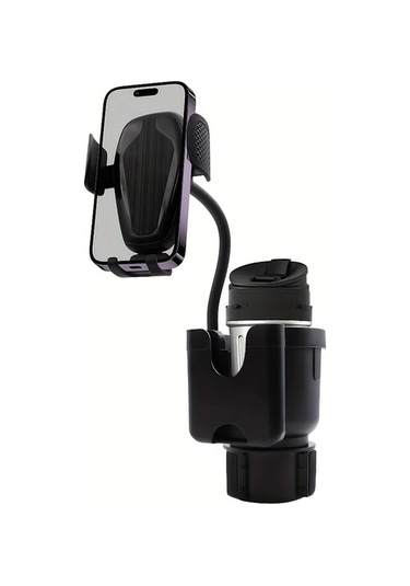 Dashanshop Siyah Abs Su Geçirmez Ayarlanabilir Araç Bardak Tutucu Telefon Standlı Çiftli