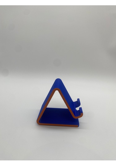 Üçgen Formlu Telefon Standı, 3d Baskı, Mavi