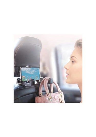 Konesam Oto Arka Koltuk Masaüstü, 360 Döner, Gizlenebilir Kilitli Kanca, Telefon Tutucu, 10 Kg Yük Taşıma, Mavi Mavi