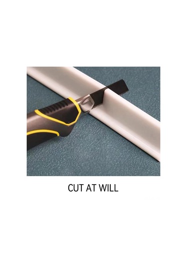 Hombey Silikon Banyo Su Engelleme Şeridi, Otomatik Yapışkan, Su Geçirmez, Duş Ve Lavabo İçin, 200 Cm Beyaz Gri