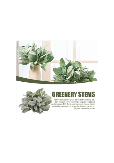 Gatherco 24 Adet Yapay Kuzu Kulağı Yeşillik Sapları, Yapay Kuzu Kulağı Sapları, Kuzu Kulağı Yapay Yeşillik Dekoru Diğer