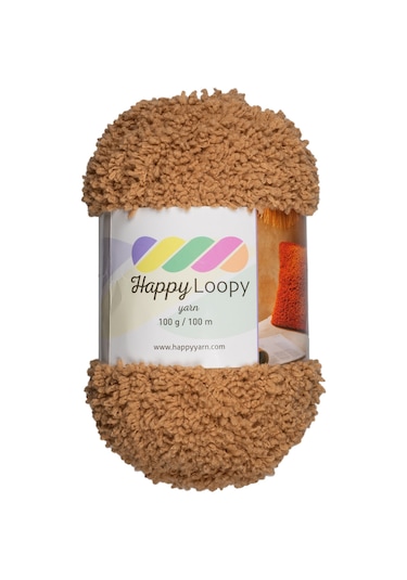Happy Loopy Yarn - 100g / 100m %100 Polyester Buklet Örgü İpi -