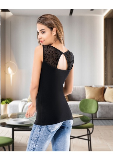 Mode Cool Gögüs Dekolteli Kadın Body 134 Siyah