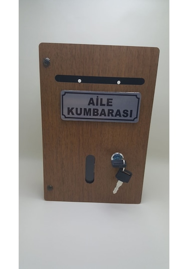 Küçük Boy Ahşap Aile Kumbarası