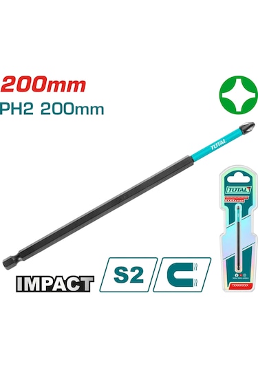 Total Darbeli Ph2 20 Cm Bits Uç Tacım71ph2200