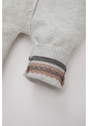 DeFacto Erkek Bebek Yenidoğan 2'li Takım Düğmeli Uzun Kollu Tulum Bere C9595A524AUGR503 Gri DeFacto Erkek Bebek Yenidoğan 2'li Takım Düğmeli Uzun Kollu Tulum Bere C9595A524AUGR503 Gri