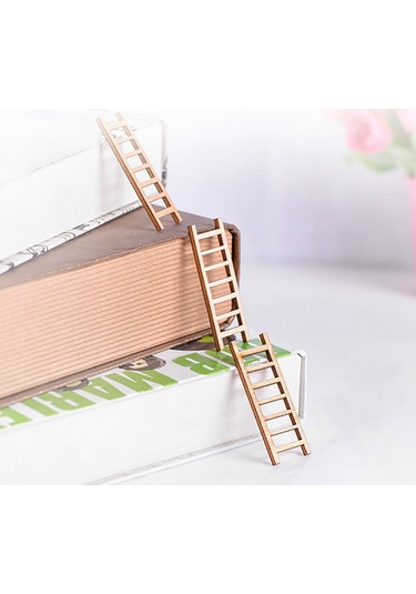 Sones 5 Adet Simülasyon Merdiven Dekorasyonu Ahşap Merdiven Koridor Mikro Manzara Sukulent Saksı Dıy Dekorasyonları