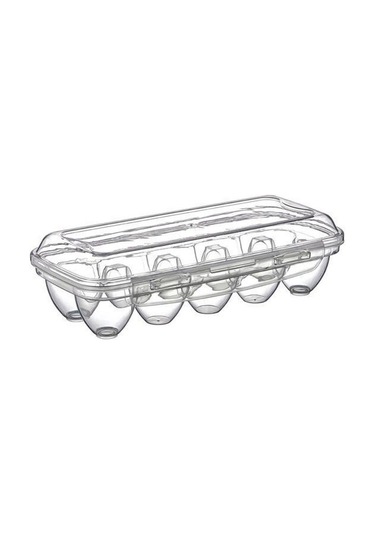 10 Bölmeli Kilitli Kapaklı Yumurtalık Saklama Kutusu Yu110 Şeffaf