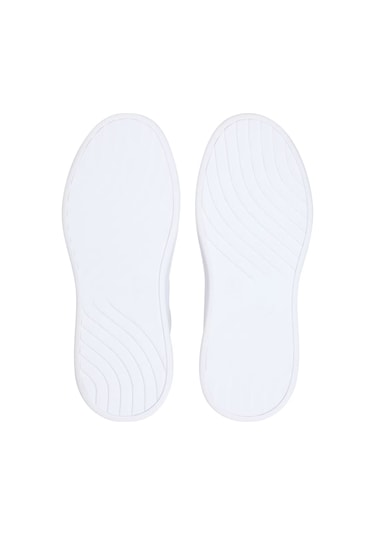 Kadın Metalik Detaylı Platform Tabanlı Sneaker - Beyaz/gold White