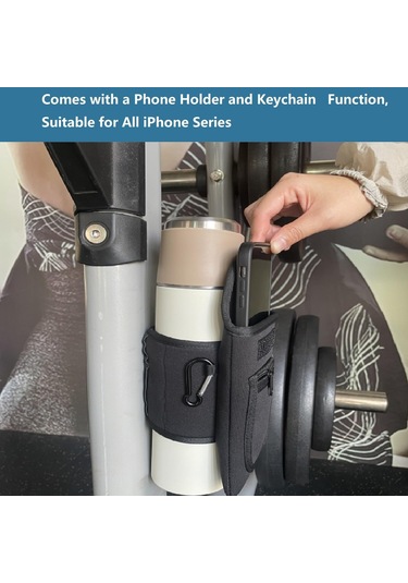 Sacstar Manyetik Su Şişesi Kılıf Torbası Büyük Cep Telefonu Tutucusu, Herhangi Bir Ekipmana Takın, Spor Salonu Essentics Aksesuarı Siyah Kamuflaj