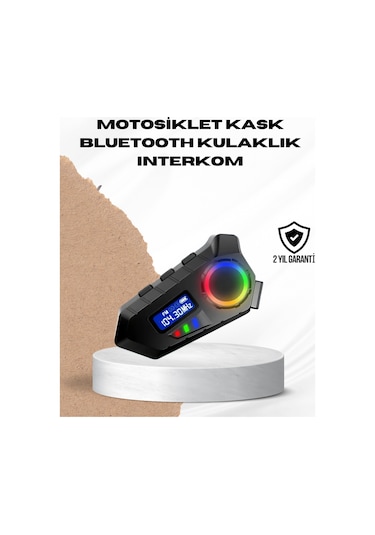 Bluetooth 5.4 İnterkom Ip65 Toz Ve Su Geçirmez Led Göstergeli