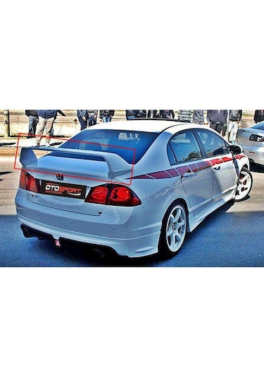 Honda Civic Fd6 Yüksek Spoyler Fiberglass Boyasız