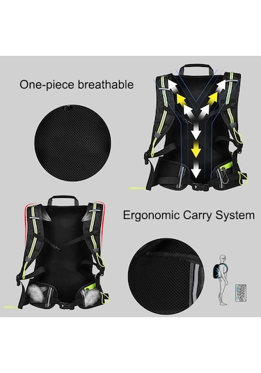 YS-040A 16L Bisiklet Outdoor Tırmanma Yürüyüş Spor Çantası Siyah