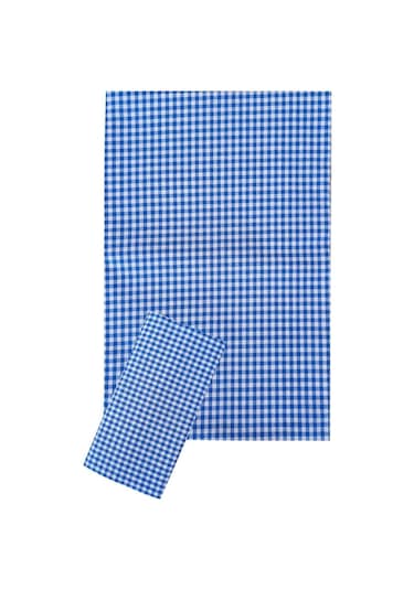 Yer Sofrası Sofra Bezi Piknik İçin Masa Örtüsü Zefir Kare Desenli Çok Renkli