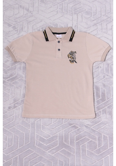 Hçm Erkek Çocuk Tshirt Polo Yaka A7 Bej