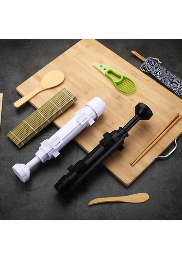 Qingmipy Ev Yapımı Sushi Seti - Profesyonel Ve Yeni Başlayanlar İçin 16 Parçalı Tam Sushi Yapım Kiti, Bambu Malzemeli Çok Renkli