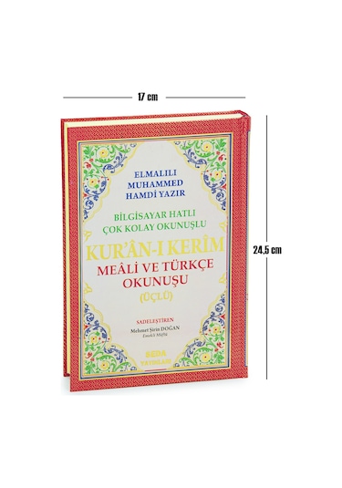 Üçlü Mealli Arapça Türkçe Okunuşlu Kuranı Kerim Orta Boy