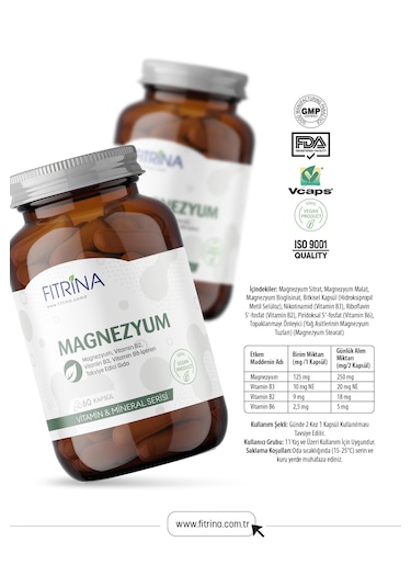 Fıtrina Magnezyum 60 Kapsül