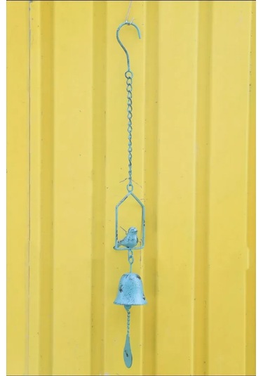 Yunboo Günlük Bahçe Dekorasyonu Kuş Desenli Demir Çanak Çanak, Doğa Sesleriyle Zenginleştirici, İç Ve Dış Mekanlar İçin Asılı Dekor, Retro Beyaz