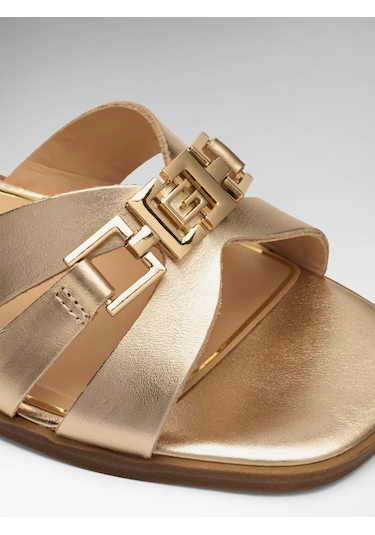 Guess-realla Kadın Deri Terlik-fljrealem19 Gold