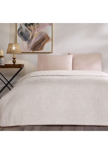 Taç Jakar Tresor Çift Kişilik Pike Takımı Pudra 000000001000050057 Pudra