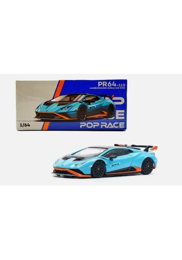 Pop Race 1/64 Lamborghini Huracan Sto Blu Laufey
