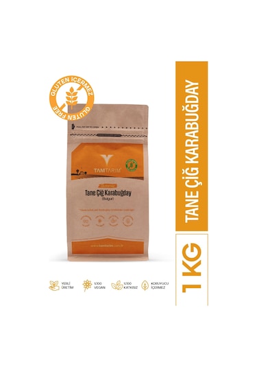 Tam Tarım Glutensiz Çiğ Karabuğday Tane 1 KG