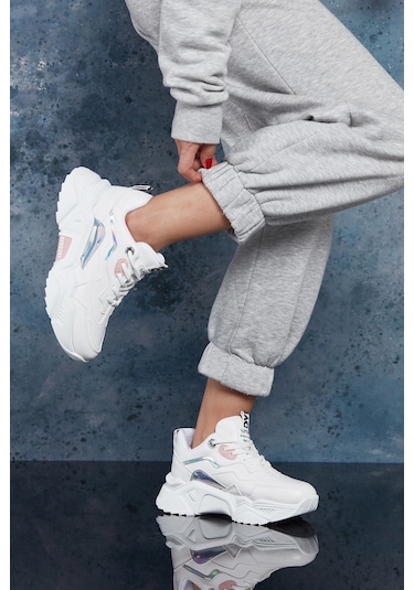 Dark Seer Ds.pmd239k2110 Sneaker 2025 Kadın Beyaz-pudra