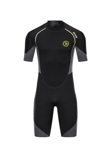 Suntek Erkekler 1.5mm Wetsuit Shorty Mayo Geri Dalış Için L Siyah