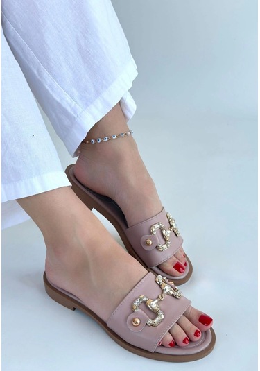 Biçomi Toha Pudra Cilt Tokalı Terlik Çok Renkli