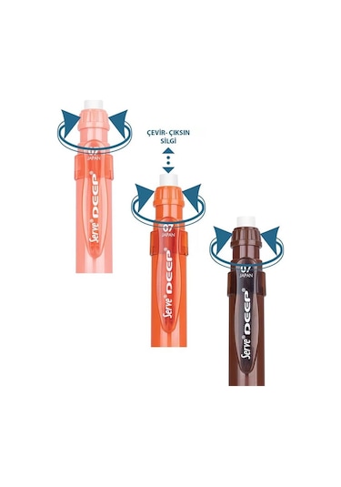 Serve Deep Toprak Seri 07 Uçlu Kalem Seti 3 Adet