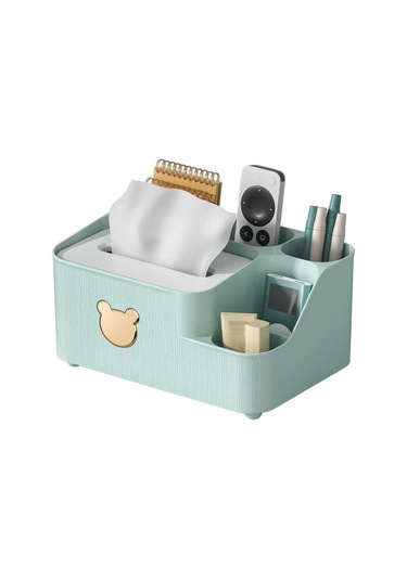 Sones Çizim Kağıdı Masaüstü Düzenleyici Sehpa Çok İşlevli Uzaktan Kumandalı Saklama Kutusu, Renk: Yeşil Büyük Diğer