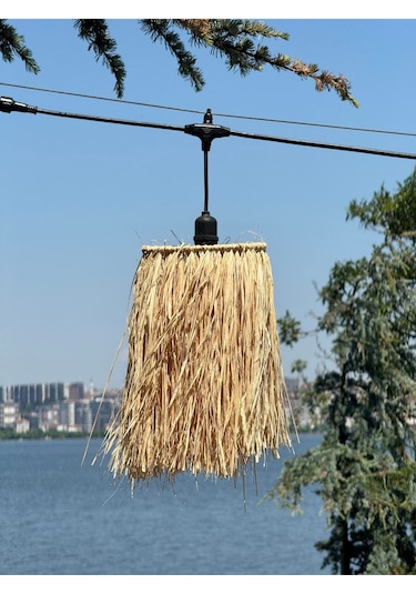 Hasır Rafya Bohem 25 Cm Avize Sarkıt Diğer