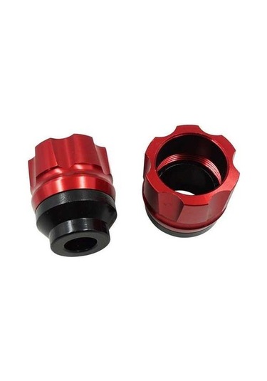 Primepickings 2 Adet Motosiklet Anti-düşme Cnc Alüminyum Ön Çatal Bardak, Kırmızı, Şok Emici, Dayanıklı