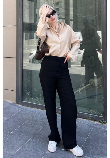 Madmext Mad Girls Bej Oversize Gömlek Mg1369-bej Bej