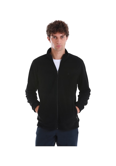 Hatemoğlu Regular Fit Tam Fermuarlı Polar Sweatshirt Siyah 3522ETC0B015 - 002 Siyah