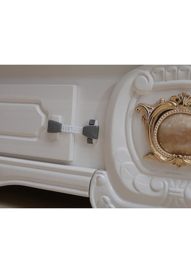 Ayarlanabilir Çok Amaçlı Dolap Kilidi Gri 1 Adet