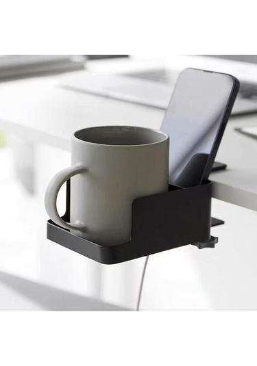 Trendooze Masa Kupası Tutucu Siyah - Uzay Tasarrufu Ofis Aksesuari Siyah