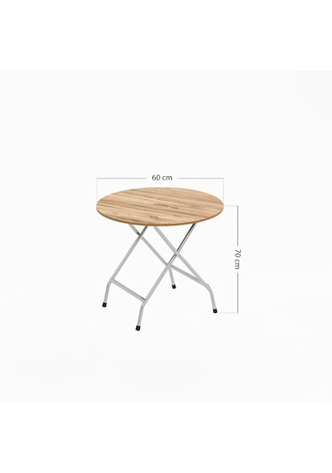 Mutfak Masa Yemek Katlanır Bahçe Masası Yuvarlak Çam 1453