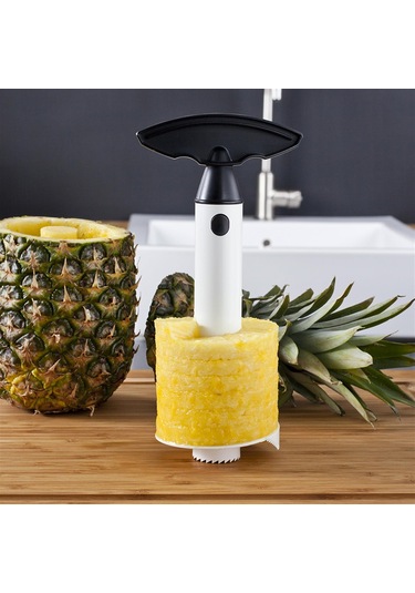 Vacu Vin Ananas Dilimleyici Siyah Beyaz - Siyah