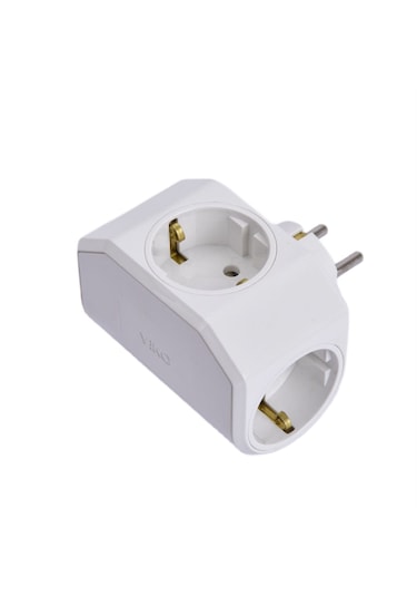 Viko Yonca Plus Üçlü Topraklı Priz Beyaz - 90303003